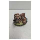 Versailles Limoges Lion Trinket Box
