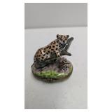 Versailles Limoges Leopard Trinket Box 2.75 In