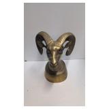 Large Brass Rams Head 15 In X 15 In
