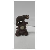 Vintage Black Forest Bear Clock 10 In Tall