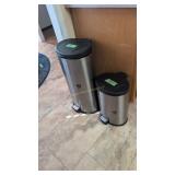 pair of trash cans