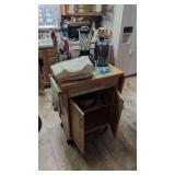 roll around kitchen cart with blender utensils etc