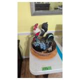 decorative chicken light and cookie jar