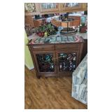 two drawer and door cabinet 41 in long and