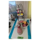 lot of decorative items Jim shore figure is