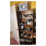 bookshelf and items on bookshelf cassette p