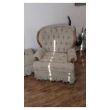 living room chair with ottoman