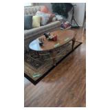 oak Queen Anne style coffee table 46 in