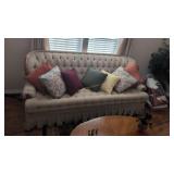 living room sofa with pillows 82 in Long