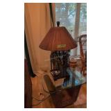 Pair of fancy metal bird cage table lamp 32 in