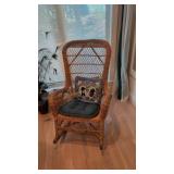 wicker rocking chair with arms