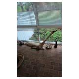 antique hinged swan decoy shells etc