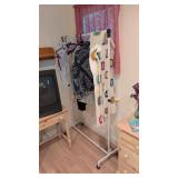 roll around clothing rack with clothes etc