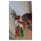contents of closet Afghans pillows etc