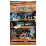 contents of wardrobe decorative items books