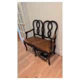 leather settee with arms 42 in Long