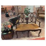 leather seat arm settee 43 in Long
