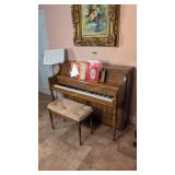 Work Sir Oak Spin It Piano With Bench Music