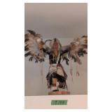 native American eagle dancer kachina doll 19-in