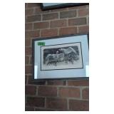 pair of wildlife prints artist signed