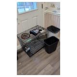 Small animal kennel telephone trash cans as shown