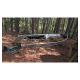 Meyer's 16-ft Aluminum Boat Located Behind Shed