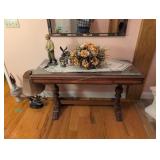 library table with glass top 54 in Long