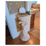ornate figural pedestal stand 32 in tall