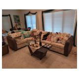 Thick wicker sectional sofa