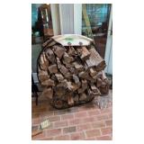log holder with logs
