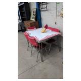 MCM kitchen table and five chairs