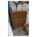 five drawer pine bracket foot dresser 38 x 46 x 20