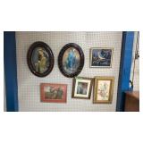 six framed pictures