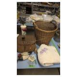 fishing Creole basket vintage lamp quilt duct