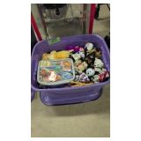 tub lot of beanie babies