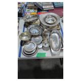 lot of silver plated trays