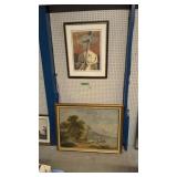 two framed prints