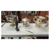 silver plated champagne buckets Egyptian statue