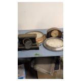 mantle and wall clocks as shown