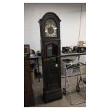 oak grandfather clock no weights door is off