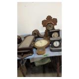 mantle and wall clocks as shown