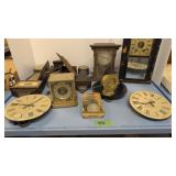 clocks and clock parts as shown