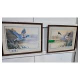 pair of wildlife prints
