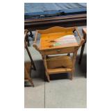 antique open face Wash tan with towel bar and