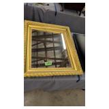 guilted framed ornate mirror 25 x 29