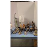 figurines, lamps etc