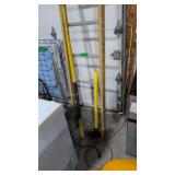 ladder with sledgehammer