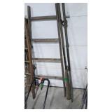 wooden boat oars ladders as shown