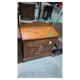 antique wash stand with backsplash