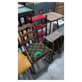 hamper, vintage stool, side chair